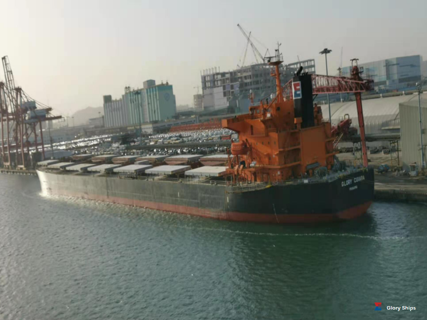 壮观！该航运公司3艘船同框、同港、同码头卸粮作业！！  