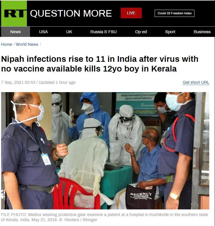印度暴发高危新疫情，“尚无疫苗”！巴西发现两例非典型疯牛病病例！10万头英国猪惨了