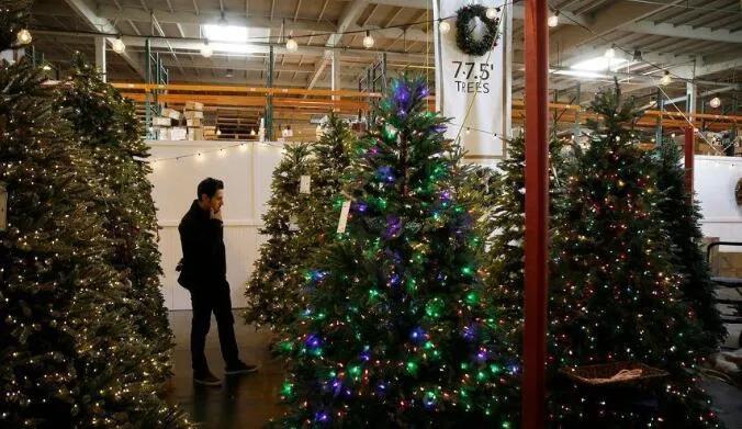 港口货船拥堵、集装箱平均运价翻四倍…美国圣诞树价格暴涨