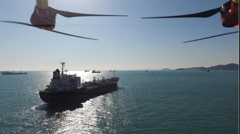 釜山港推出海上无人机物资配送