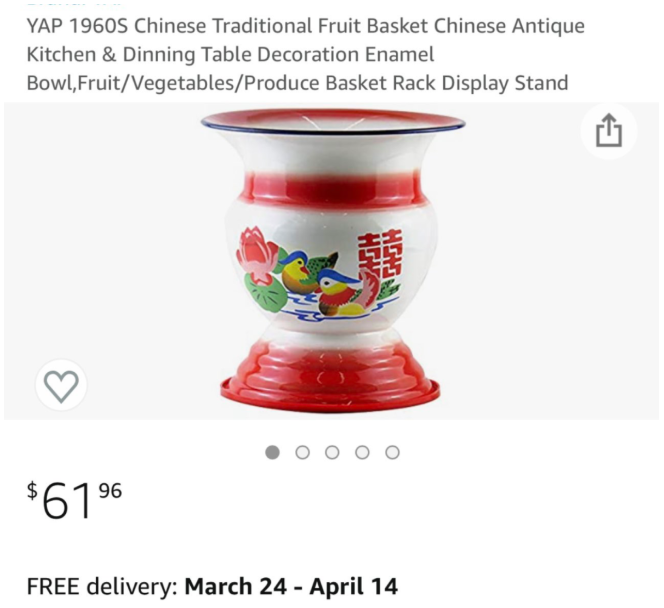 中国痰盂在亚马逊当“传统水果篮”高价售卖！单个接近几百元人民币！