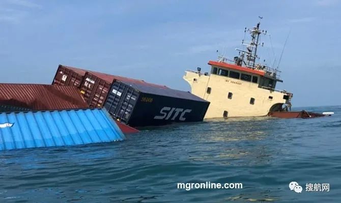 事故丨达飞一艘集装箱船撞上泊位；一艘货船搁浅船体倾斜 集装箱被水浸泡