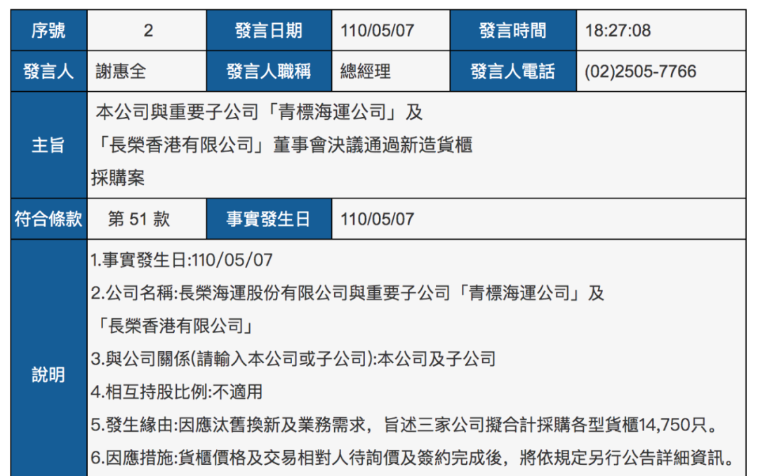 买买买！ONE增加27500个集装箱；长荣海运再订14750个集装箱