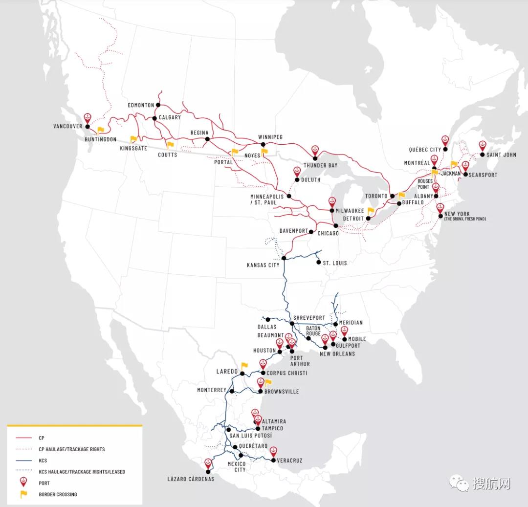 290亿！CP收购美国货运铁路KCS集团，打造第一个贯通北美的铁路网