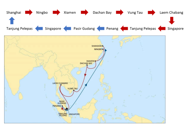 MSC亚洲区域内航线大调整！