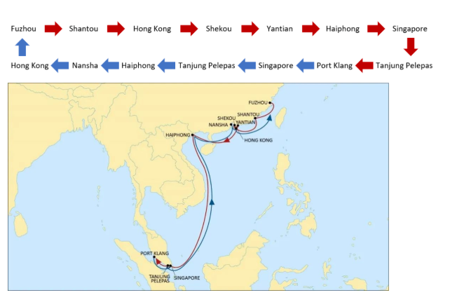 MSC亚洲区域内航线大调整！