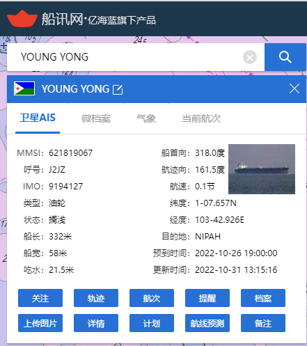 麻烦了！30万吨级VLCC搁浅在天然气管道上，已4天了！